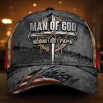 Cross Man Of God Husband Dad Papa Hat American Flag Cap Unique Christian Gifts For Men
