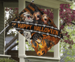Dachshund Custom Happy Halloween Flag Pumpkin Funny Dog Halloween Yard Decorations