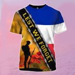 Lest We Forget French Flag Shirt Honor Remembrance Day Memorial French Soldiers Veteran Gift