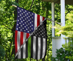 Thin Green Line And American Flag Unique Patriotic Honoring Military Army Man And Women