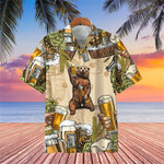 Bear And Beer Hawaiian Shirt Cute Summer Shirt Gift Ideas For Beer Lovers