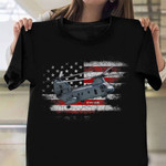 Ch-46 Sea Knight Helicopter Shirt US Flag Veteran T-Shirt Patriotic Gifts For Veterans