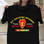 25th Infantry Division Vietnam Veteran T-Shirt Proud American Veteran Wife Shirt Army Gifts