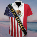Mexico And American Flag Hawaiian Shirt Dual Citizen Mexican Button Up Shirt