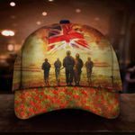 Soldiers UK Flag Poppy Hat Patriotic Honoring Our Troops Remembrance Day 2021 Cap Gift