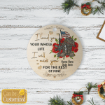 I Loved You Your Whole Life Veteran Ornament Personalized Christmas Ornaments Xmas Tree Decor