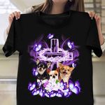 Chihuahua Butterfly Christian Cross T-Shirt Dog Lover Faith Christian Gifts For Women