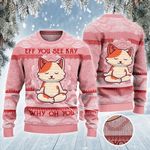 Cat Eff You See Kay Why Oh You Sweatshirt Cute Graphic Sweatshirt Best Gifts For Cat Lovers