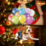 Beagle Dog With Flying Bubbles Ornament Merry Christmas Ornament Beagle Lovers Gifts