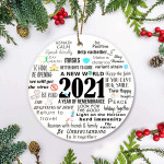 A New World 2021 A Year Of Remembrance Ornament Best Christmas Tree Ornament Christmas Decor