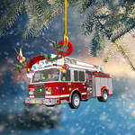 Fire Truck Ornament Happy Happy Christmas Best Hanging Gifts For Firefighters