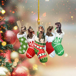 T-Rex In Sock Christmas Ornament Holiday Animal T-Rex Ornament Hanging Tree Decorations