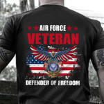 Air Force Veteran Defender Of Freedom Shirt Proud Served Military Apparel Gifts For Veterans