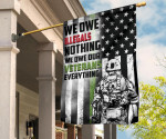 Thin Green Line We Owe Illegal Nothing We Owe Our Veterans Everything Flag Honoring Veterans