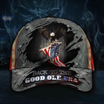 Back The Good Ole' USA Hat Retro Vintage American Eagle Hat Patriotic Gifts For Dad