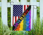 LGBT Flowers Love Is Love American Flag Support Pride LGBTQ Merch Front Door Decoration