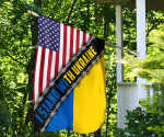 American I Stand With Ukraine Flag USA Pray For Ukraine Support Flag Merch
