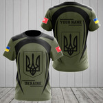 Personalized Hongkong Ukraine Shirt Ukrainian Flag Trident Apparel Men Gift