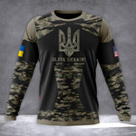 Slava Ukraine Hoodie American Ukrainian Flag Trident Ukraine Merchandise