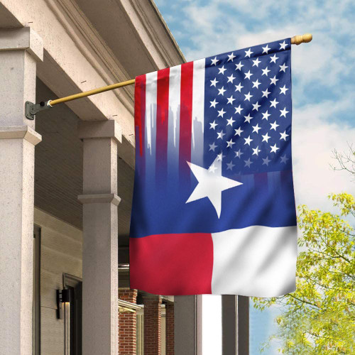 Texas Flag And American Flag Honor Texas State Flag Patriotic Texan Indoor Outdoor Hanging