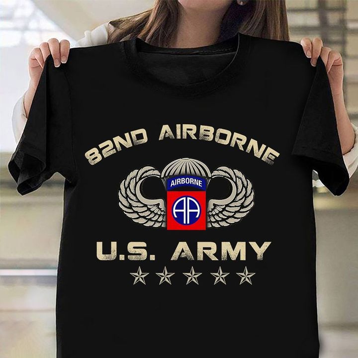 82Nd Airborne U.S Army Veteran T-Shirt Retro Tee Shirt Military Retirement Gifts