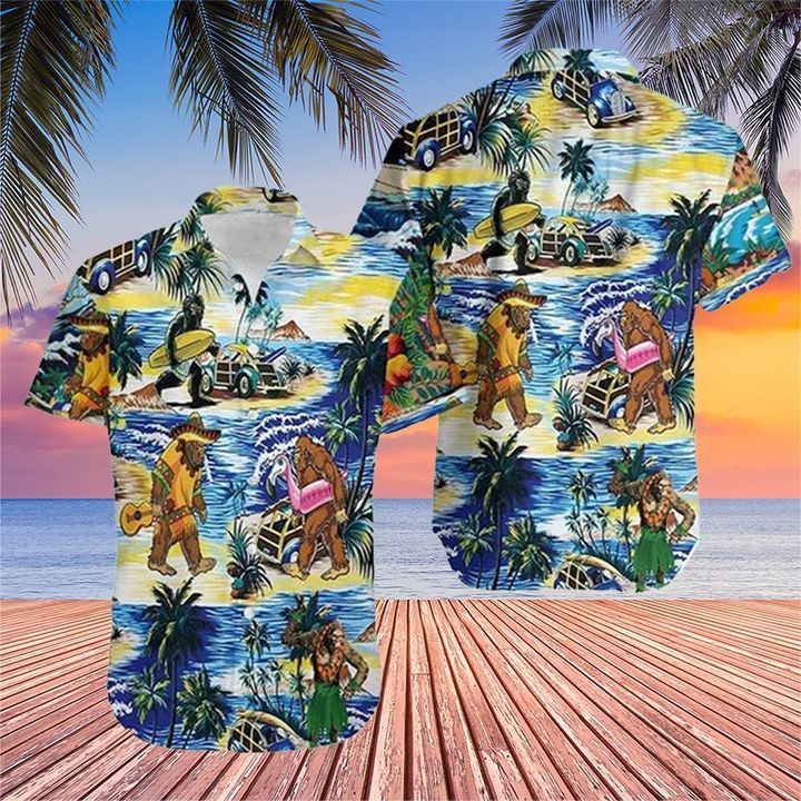 Funny Bigfoot Summer Shirt Sasquatch Hawaiian Shirt Sister In Law Birthday Gifts