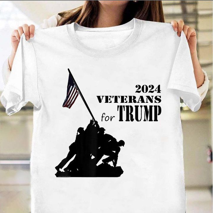 Veteran For Trump 2024 T-Shirt Veteran For Donald Trump Shirt 2024 President Campaign