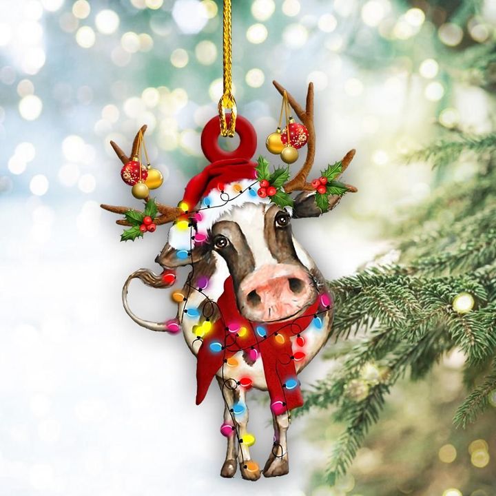 Cow Christmas Light Ornament Cow Lovers Holiday Decorations Xmas Gifts