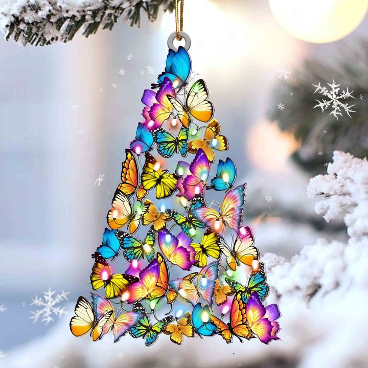 Butterfly Ornament Decor Tree Christmas
