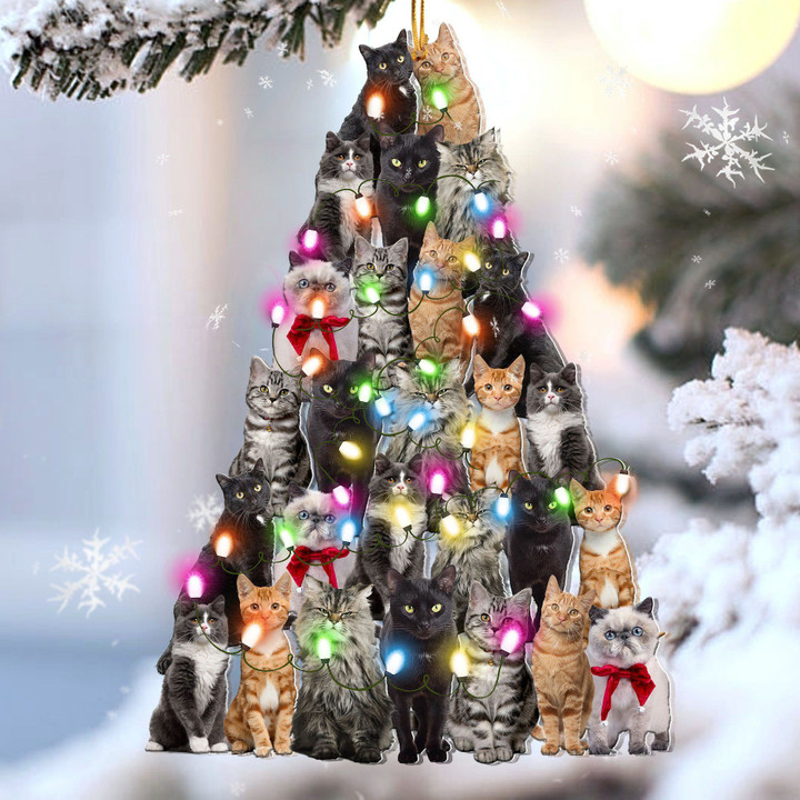 Cat Ornament Light Gift For Cat Lover