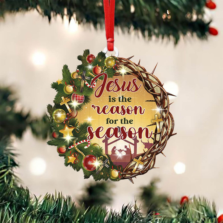 Jesus Is The Reason For The Season Ornament Religious Ornaments For Christmas Xmas Tree Decor