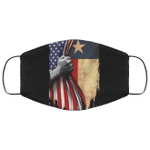 Texas Flag Inside American Flag Face Mask Fourth Of July Shirts Gift For Patriotic