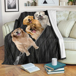 Funny Golden Retriever Blanket Dog Lover Gifts Bedroom Decor