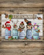 Shih Tzu It's Okay Quotes Christmas Poster Best Life Quotes Shih Tzu Gifts For Decor