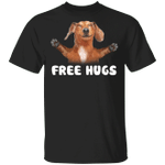 Dachshund Free Hugs T-Shirt Cute Dog Shirt Gift For Dog Lovers