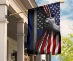 Thin White Line Flag And American Flag Honor Law Enforcement EMS EMT Paramedic Gift For Him Her