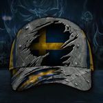 Sweden Hat 3D Vintage Old Retro Patriotic Sweden Flag Cap For Swedish Men Gift
