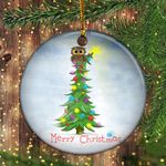 Owl In Rockefeller Center Christmas Tree Ornament Merry Christmas Cute Funny 2020 Ornament