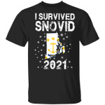 Rhode Island I Survived Snovid 21 Shirt Winter Snovid 2021 T-Shirt Gift