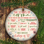 12 Days Of Corona Ornament 2020 Commemorative Ornament Funny Pandemic Christmas Ornament
