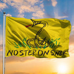 No Step On Snek Flag Yellow Flag With Snake Don't Tread On Me Meme Gadsden Flag Indoor Outdoor