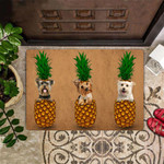 Yorkshire Pineapple Doormat Cute Welcome Mat Indoor Outdoor Decorative Door Mat For Gift