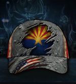 Arizona State Flag Hat 3D Printed U.S Flag Vintage Cap Arizona Flag Hat Patriotic Gift For Him