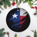 Texas Flag 3D Ornament Gifts For Family Patriotic Christmas Tree Ornaments Holiday Decoration