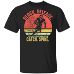 Block Release Catch Spike T-shirt George Kittle Tight End Vintage Tees Gifts For Football Fans