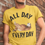 Sloth All Day Everyday T-Shirt Funny Sloth Mode On Shirt For Lazy People Dad Father's Day Gift