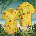 Hamburger Hawaii Shirt Burger Graphic Tee Cute Summer Shirt For Women Men Gift