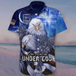 Army Eagle Cross One Nation Under God Hawaii Shirt Patriotic Faith Christian Army Apparel