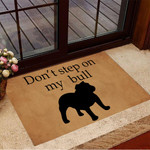 Don't Step My Bull Doormat Funny Sayings Entry Mat Indoor Pitbull Doormat For Dog Owners