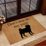 Don't Step On My Pugs Doormat Cute Sayings Front Door Mat Pug Owner Floor Mat Decorative